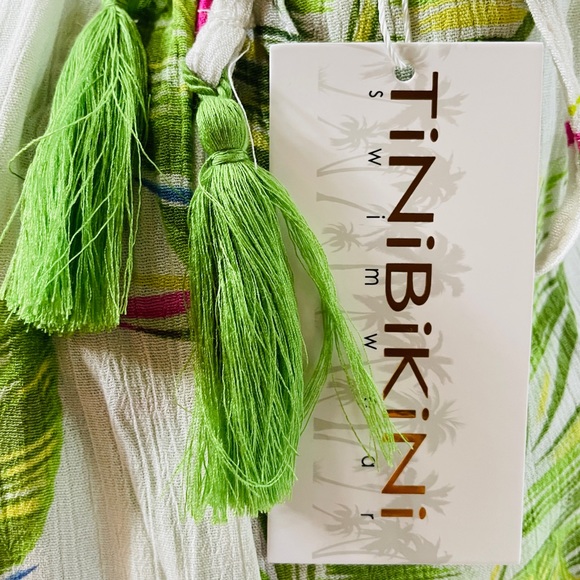 TiNiBiKiNi Swimwear HAREM Bird of Paradise Beach RESORT PANTS Size Large NWT - Picture 8 of 10